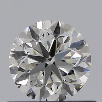 0.50 Carat Round H VVS2 VG EX GIA Natural Diamond