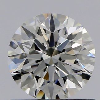 0.62 Carat Round J SI1 EX GIA Natural Diamond