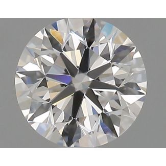 0.51 Carat Round D VVS2 EX GD GIA Natural Diamond