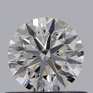 0.51 Carat Round H VVS2 VG EX GIA Natural Diamond