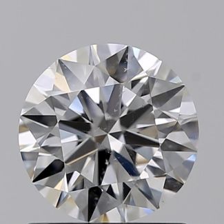 0.90 Carat Round F SI2 VG EX GIA Natural Diamond