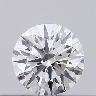 0.21 Carat Round D VVS2 EX GIA Natural Diamond