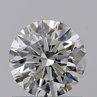 0.70 Carat Round H VVS2 EX GIA Natural Diamond