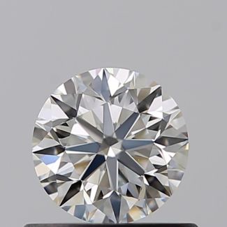 0.51 Carat Round H VVS1 VG EX GIA Natural Diamond