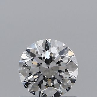 0.60 Carat Round D SI2 VG EX GIA Natural Diamond