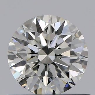 0.53 Carat Round I VVS2 EX GIA Natural Diamond