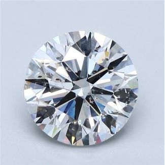 3.01 Carat Round D SI2 EX GIA Natural Diamond