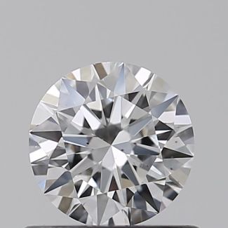 0.50 Carat Round D VS2 EX GIA Natural Diamond