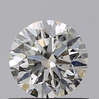 0.57 Carat Round I SI1 VG EX GIA Natural Diamond