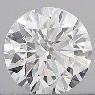 0.25 Carat Round E VVS2 EX GIA Natural Diamond