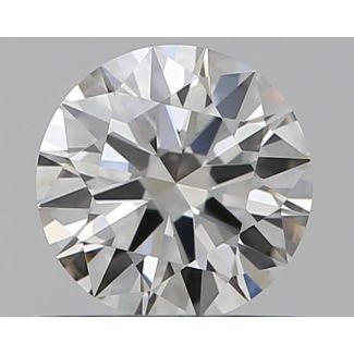 0.57 Carat Round I VVS1 EX GIA Natural Diamond