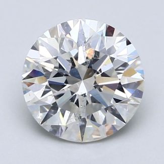 1.7 Carat Round H SI1 EX GIA Natural Diamond