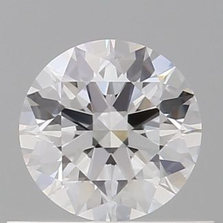 0.53 Carat Round D VVS1 EX GIA Natural Diamond