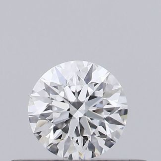 0.27 Carat Round D VVS2 EX GIA Natural Diamond