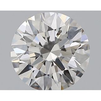 0.52 Carat Round F SI1 EX GIA Natural Diamond