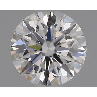 0.42 Carat Round D VVS2 EX GIA Natural Diamond