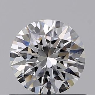 0.53 Carat Round E VVS2 EX GIA Natural Diamond