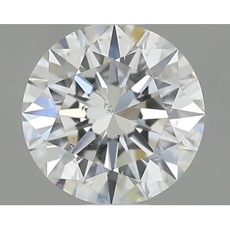 0.52 Carat Round F SI1 EX GIA Natural Diamond