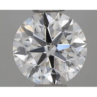 0.45 Carat Round F SI1 EX GIA Natural Diamond