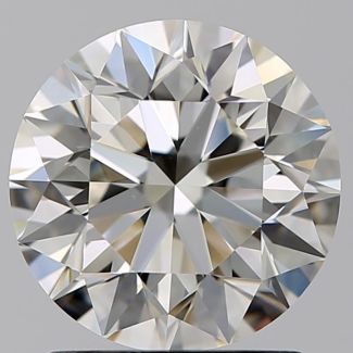 1.50 Carat Round J VVS2 EX GIA Natural Diamond