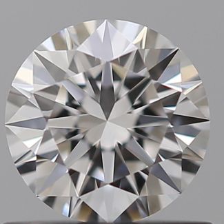 0.53 Carat Round D VVS2 EX GIA Natural Diamond