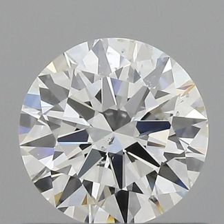 0.55 Carat Round H SI1 EX GIA Natural Diamond