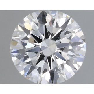 0.37 Carat Round F VVS2 EX GIA Natural Diamond