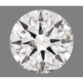 0.91 Carat Round H I2 EX GIA Natural Diamond