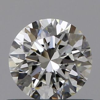 0.51 Carat Round H VS2 EX GIA Natural Diamond