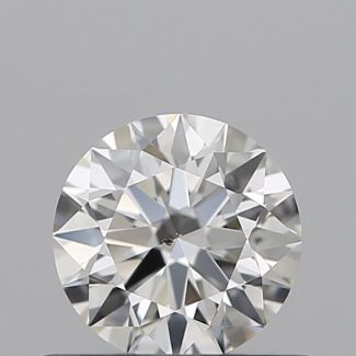 0.51 Carat Round H SI1 EX GIA Natural Diamond