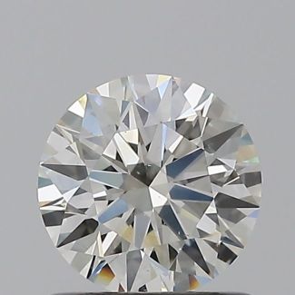 0.75 Carat Round H SI1 EX IGI Natural Diamond