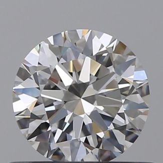 0.5 Carat Round E VVS2 EX GIA Natural Diamond