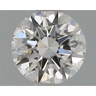 0.50 Carat Round H SI1 EX GIA Natural Diamond