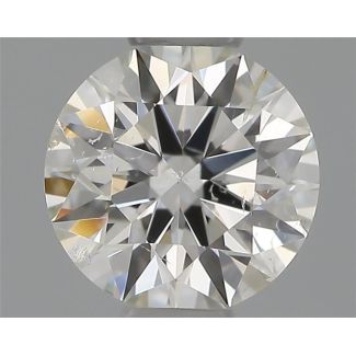 0.40 Carat Round H SI2 EX IGI Natural Diamond