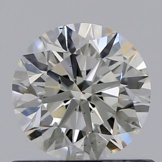 0.61 Carat Round K SI1 VG EX GIA Natural Diamond