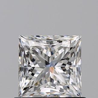 0.70 Carat Princess F VVS1 - EX VG GIA Natural Diamond