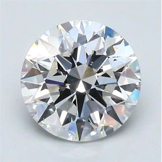 1.6 Carat Round F VVS2 EX GIA Natural Diamond