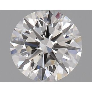 0.41 Carat Round F VVS1 EX GIA Natural Diamond