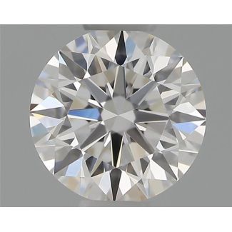 0.42 Carat Round E VVS2 EX GIA Natural Diamond