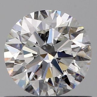 0.60 Carat Round F SI2 EX GIA Natural Diamond