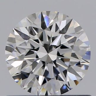 0.63 Carat Round E VVS2 EX GIA Natural Diamond