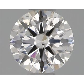 0.33 Carat Round G SI1 EX GIA Natural Diamond