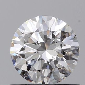 0.56 Carat Round E VVS2 EX GIA Natural Diamond