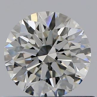 0.50 Carat Round H VVS1 EX GIA Natural Diamond