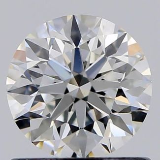 0.73 Carat Round H VS1 EX GIA Natural Diamond