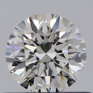 0.46 Carat Round H VVS2 VG EX GIA Natural Diamond