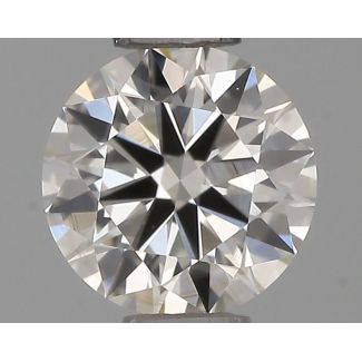 0.34 Carat Round H VVS1 EX IGI Natural Diamond