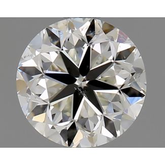 1.00 Carat Round J SI1 GD EX GIA Natural Diamond