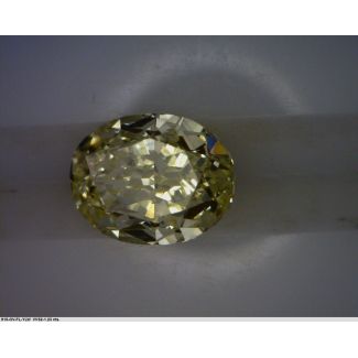 1.23 Carat Oval Fancy Light Yellow VVS2 - VG GD GIA Natural Diamond