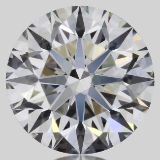 0.53 Carat Round F VVS2 EX GIA Natural Diamond